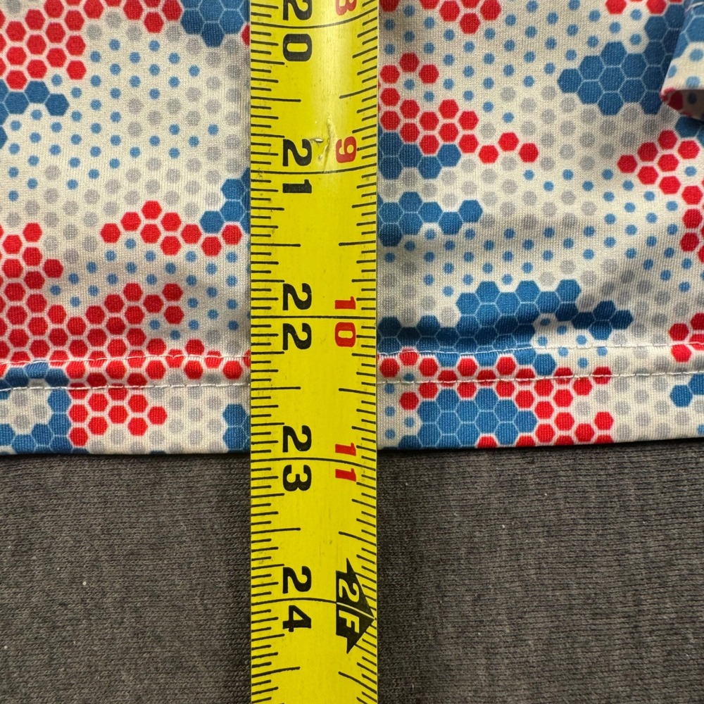 Magellan Outdoors Kids M Red‎ White Blue Hex Camo Fish Gear Long Sleeve Shirt - Picture 5 of 10